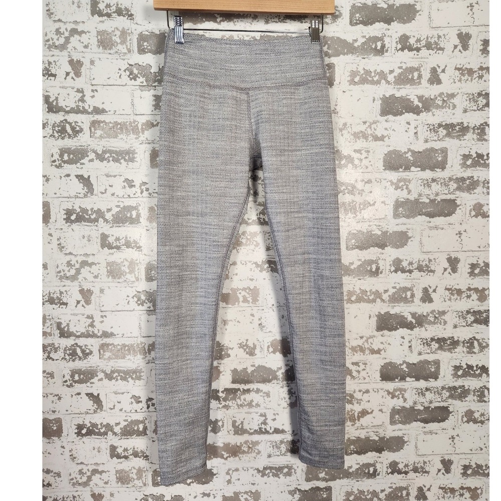 Kyodan Leggings Women's Small Gray Herringbone Athletic Yoga Lounge High‎ Waist